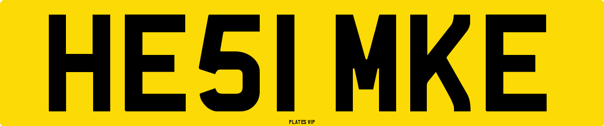 HE51 MKE Number Plate
