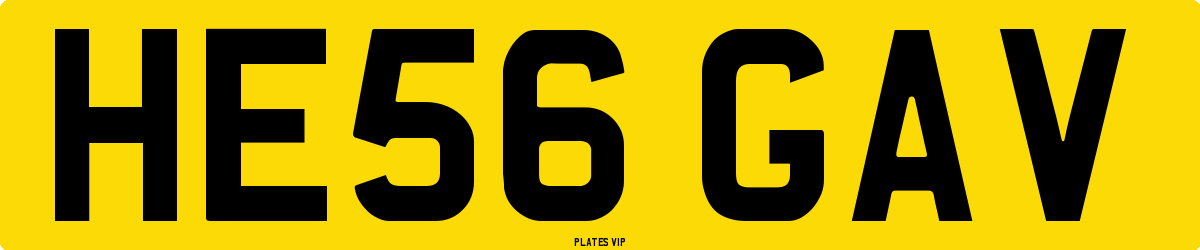 HE56 GAV Number Plate
