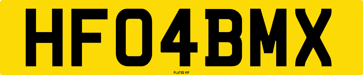 HF 04 BMX Number Plate