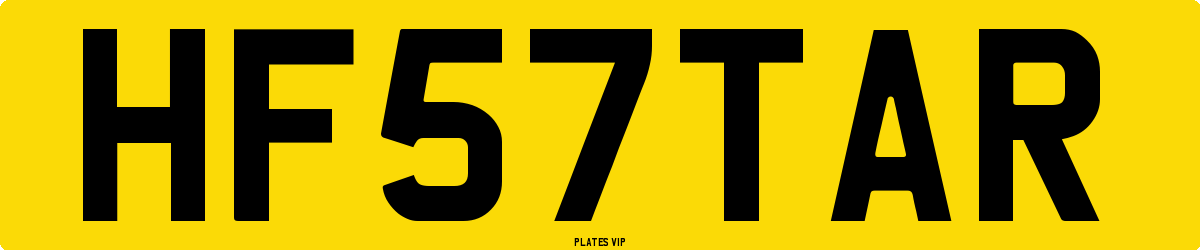 HF 57 TAR Number Plate