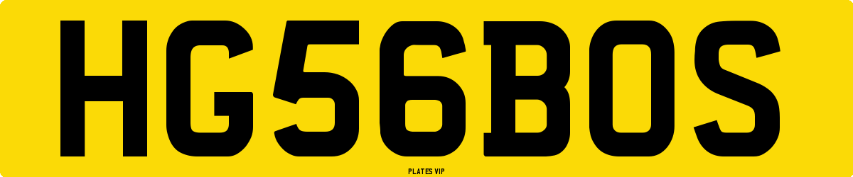 HG 56 BOS Number Plate
