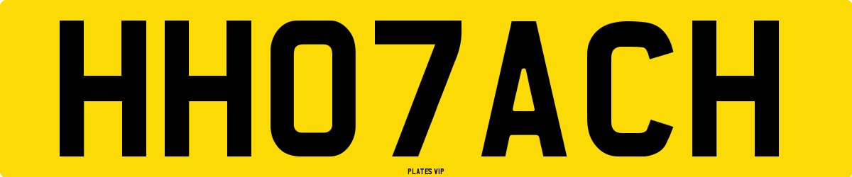 HH 07 ACH Number Plate