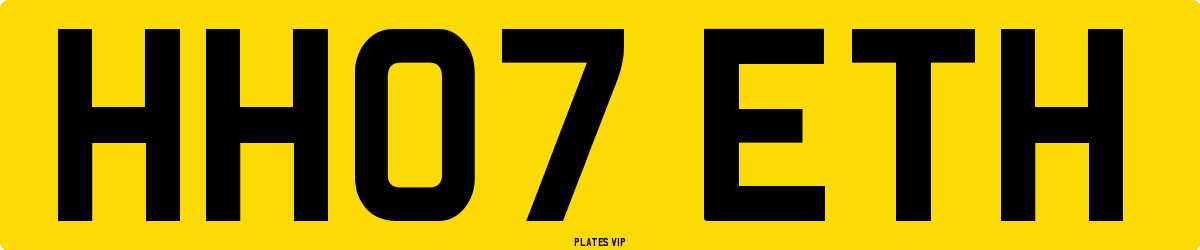 HH07 ETH Number Plate