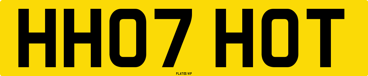 HH07 HOT Number Plate