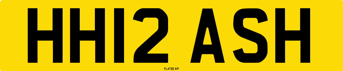 HH12 ASH Number Plate