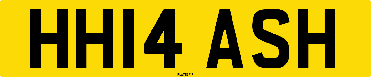 HH14 ASH Number Plate