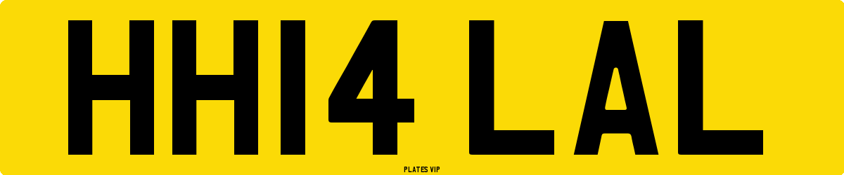 HH14 LAL Number Plate