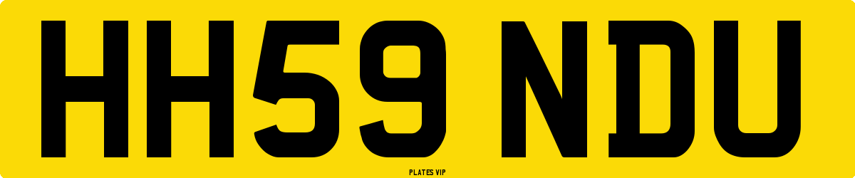 HH59 NDU Number Plate