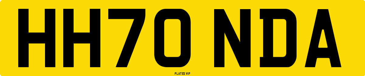 HH70 NDA Number Plate