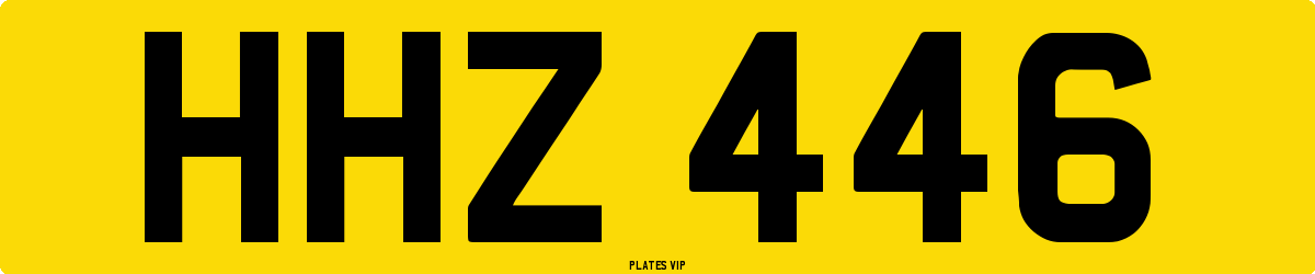 HHZ 446 Number Plate