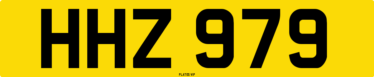HHZ 979 Number Plate
