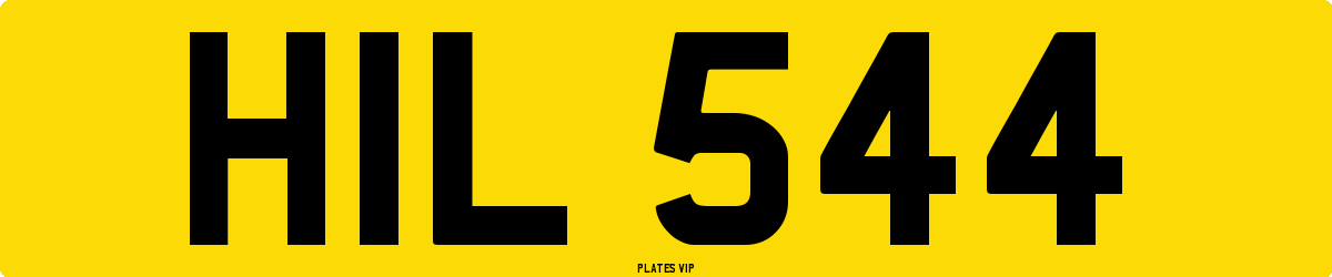 HIL 544 Number Plate