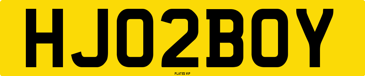 HJ 02 BOY Number Plate