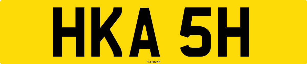 HKA 5H Number Plate