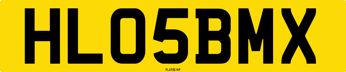 HL 05 BMX Number Plate