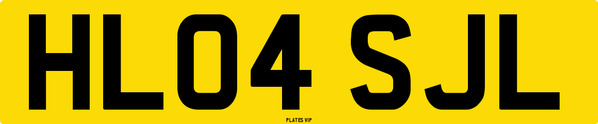 HL04 SJL Number Plate