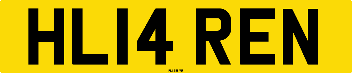 HL14 REN Number Plate
