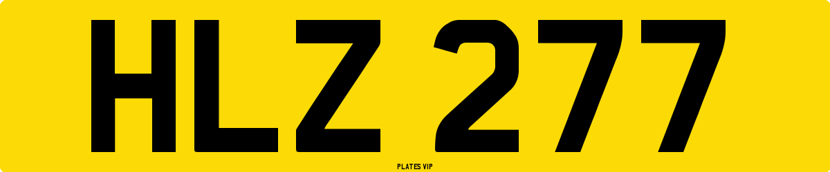 HLZ 277 Number Plate