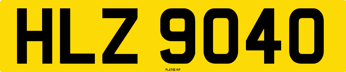 HLZ 9040 Number Plate