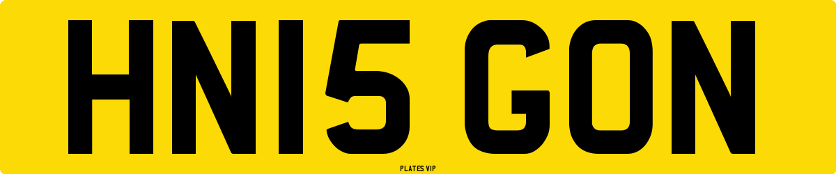 HN15 GON Number Plate