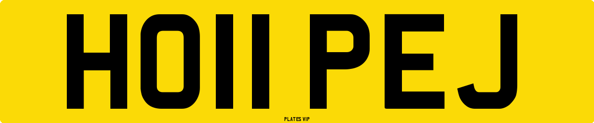 HO11 PEJ Number Plate