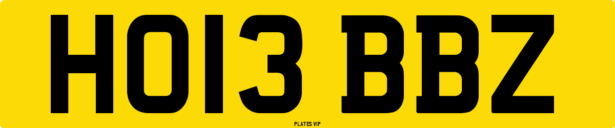 HO13 BBZ Number Plate