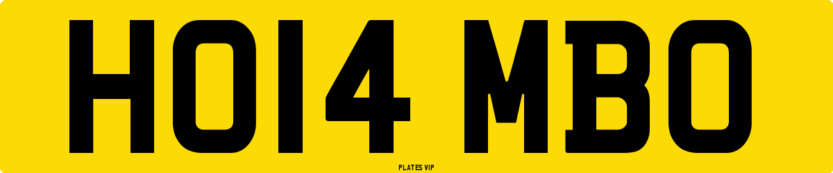HO14 MBO Number Plate