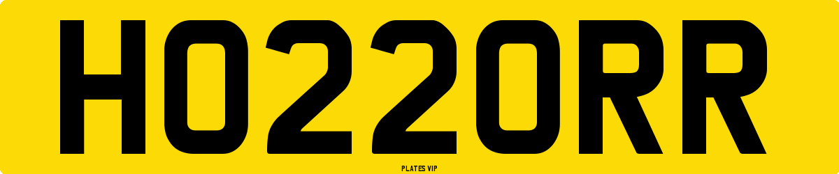 HO22ORR Number Plate