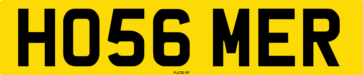 HO56 MER Number Plate
