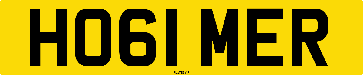 HO61 MER Number Plate