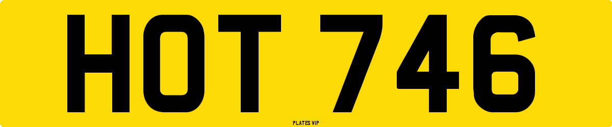 HOT 746 Number Plate