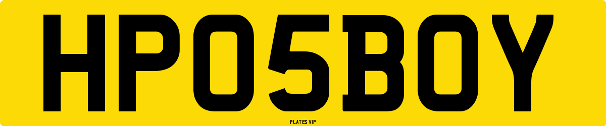 HP 05 BOY Number Plate
