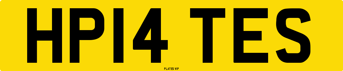 HP14 TES Number Plate