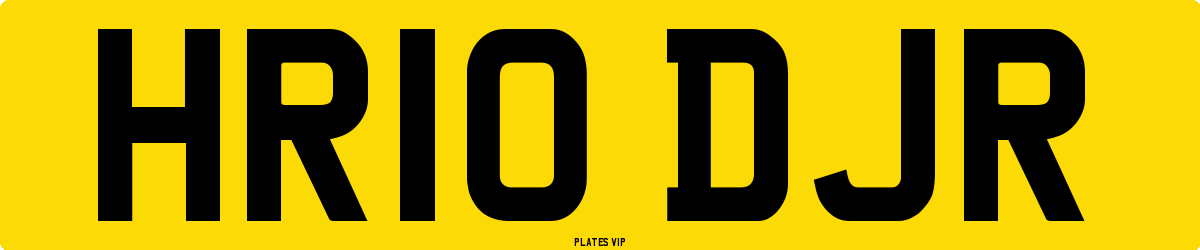 HR10 DJR Number Plate