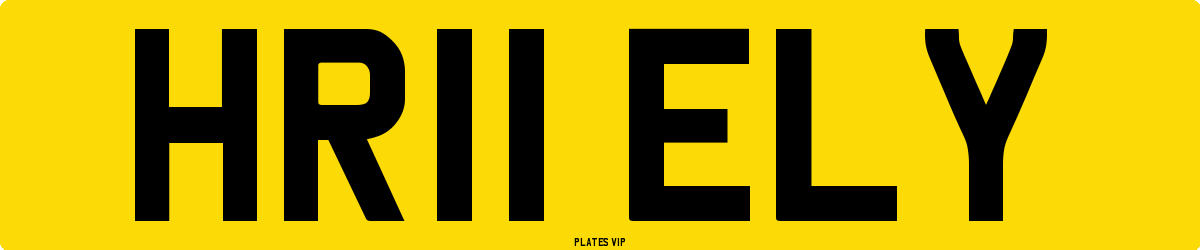 HR11 ELY Number Plate