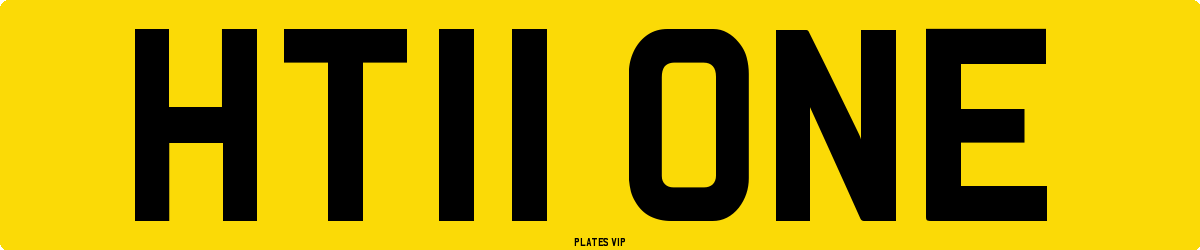 HT11 ONE Number Plate