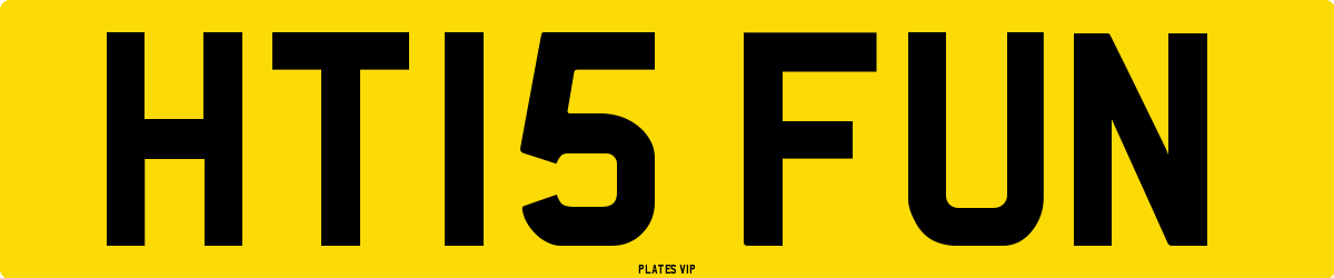 HT15 FUN Number Plate