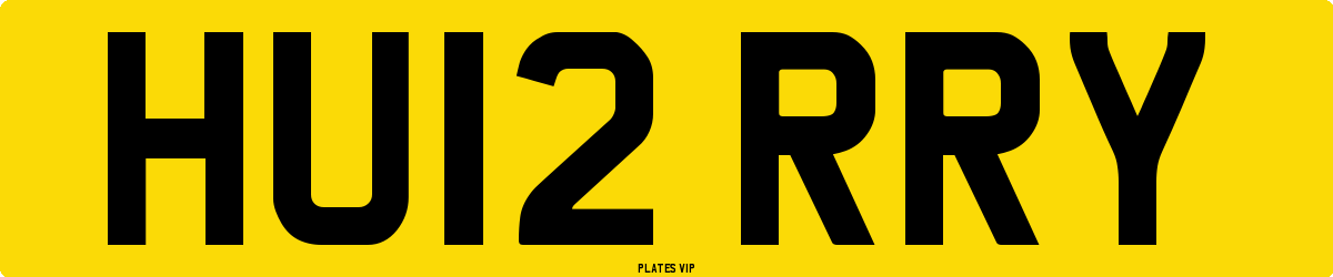 HU12 RRY Number Plate