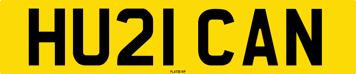 HU21 CAN Number Plate