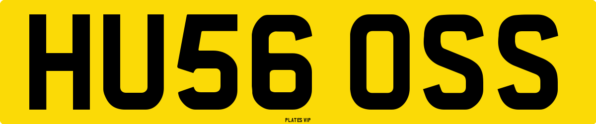 HU56 OSS Number Plate