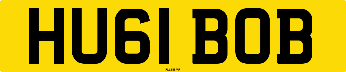 HU61 BOB Number Plate