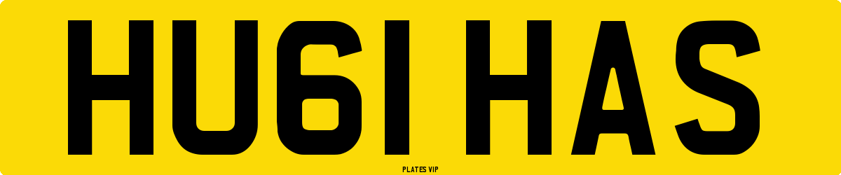 HU61 HAS Number Plate