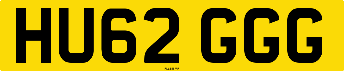 HU62 GGG Number Plate