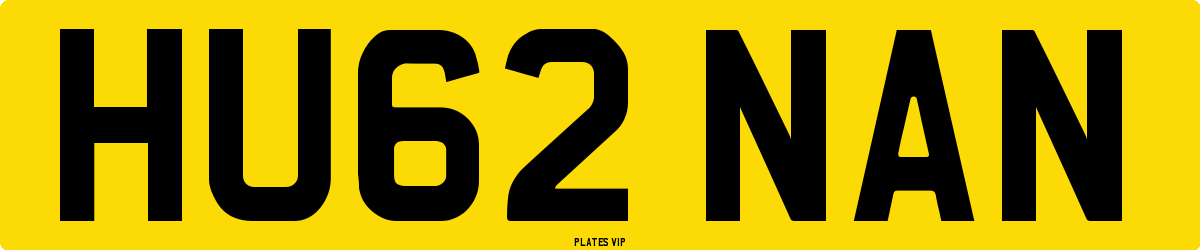 HU62 NAN Number Plate