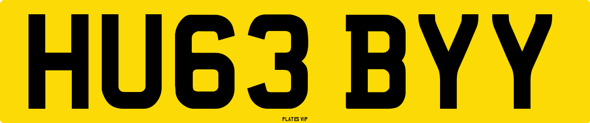 HU63 BYY Number Plate