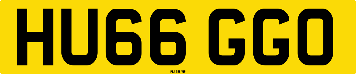 HU66 GGO Number Plate