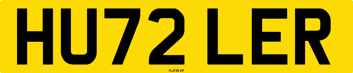HU72 LER Number Plate