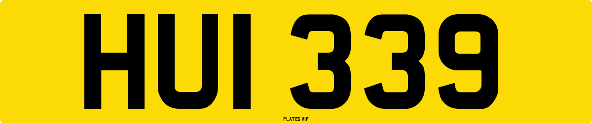 HUI 339 Number Plate