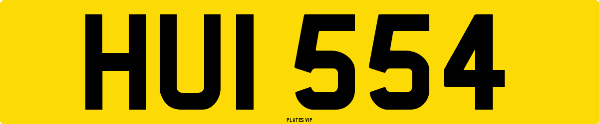 HUI 554 Number Plate