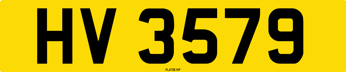 HV 3579 Number Plate